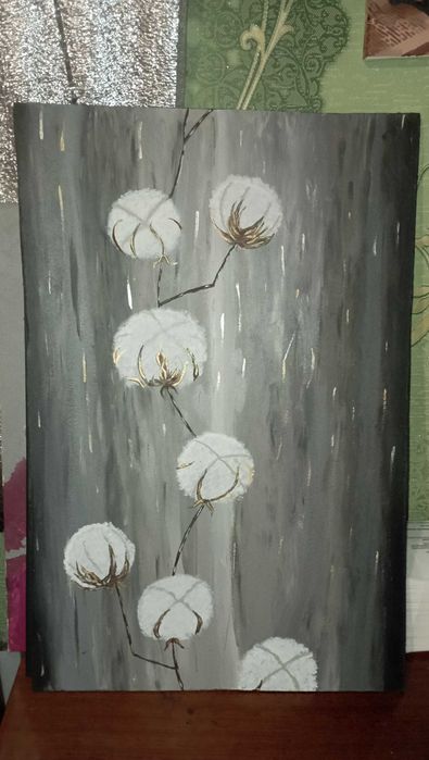 Картина акрилом "бавовна"