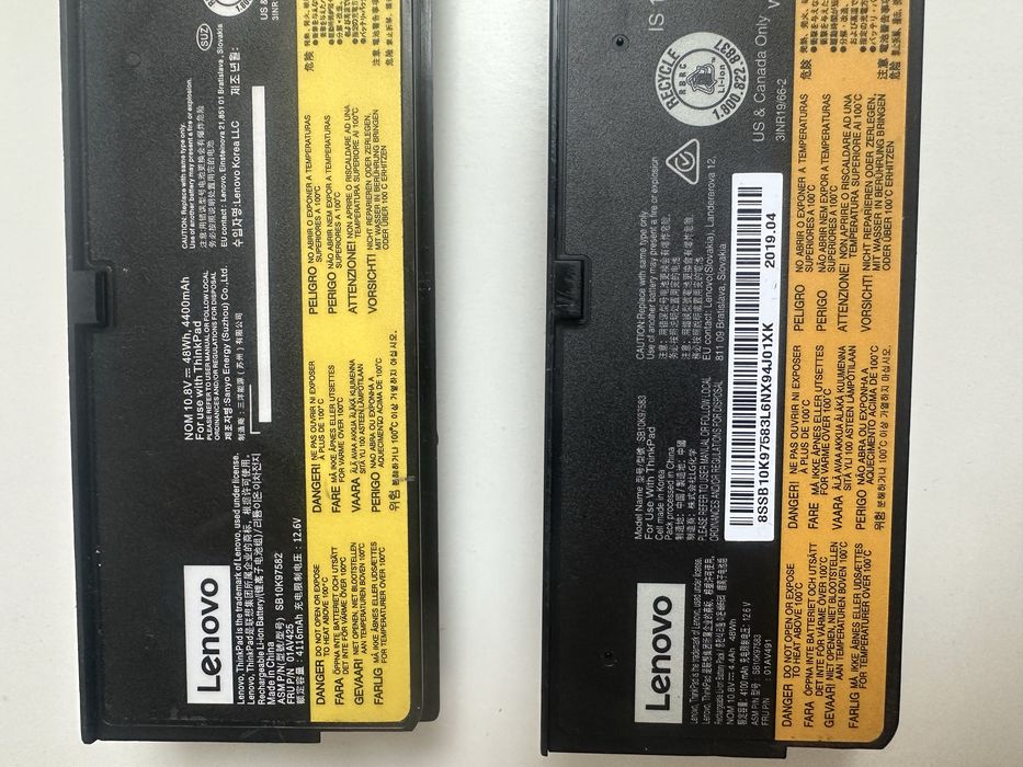 Оригінальна батарея для ноутбука Lenovo Thinkpad T470 T480 T570 P51S