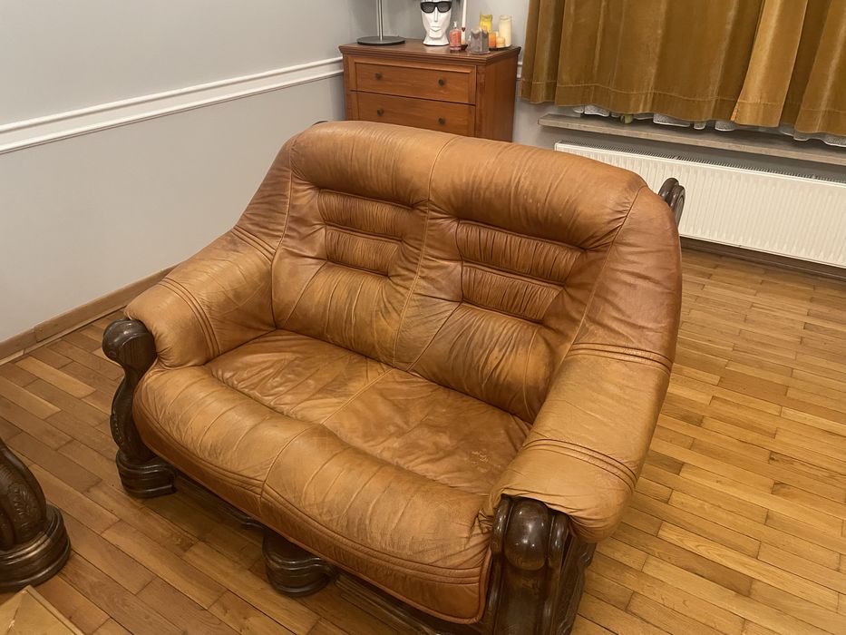 Kanapa Skórzana Kler Dąb