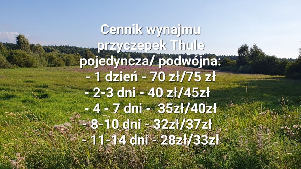 Wynajem przyczepek rowerowych Thule