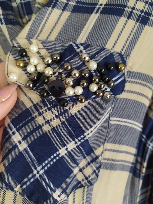 Жіноча сорочка в клітку, розмір М