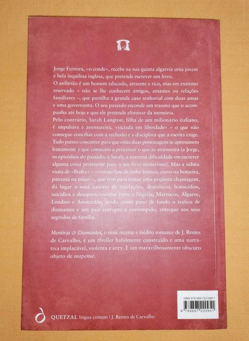 Livro de J. Rentes de Carvalho, como novo e sem dano.