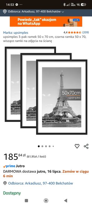 Ramki na zdjęcia 2 szt 50×70