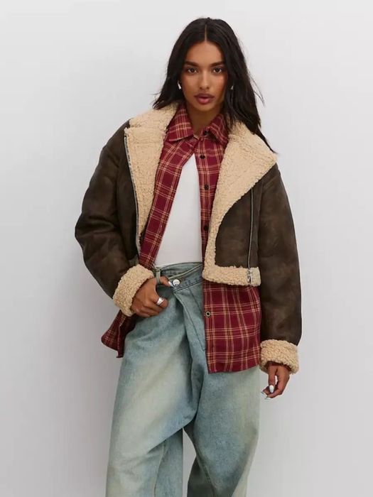 Дублянка рижа/коричнева коротка S M L