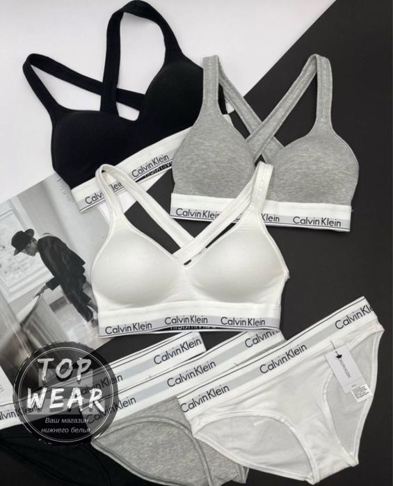 Жіноча білизна Calvin Klein Modern Cotton Push Up Оригінал — сірий