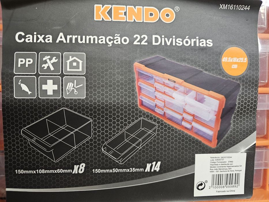 Caixa arrumaçao com 22 divisórias