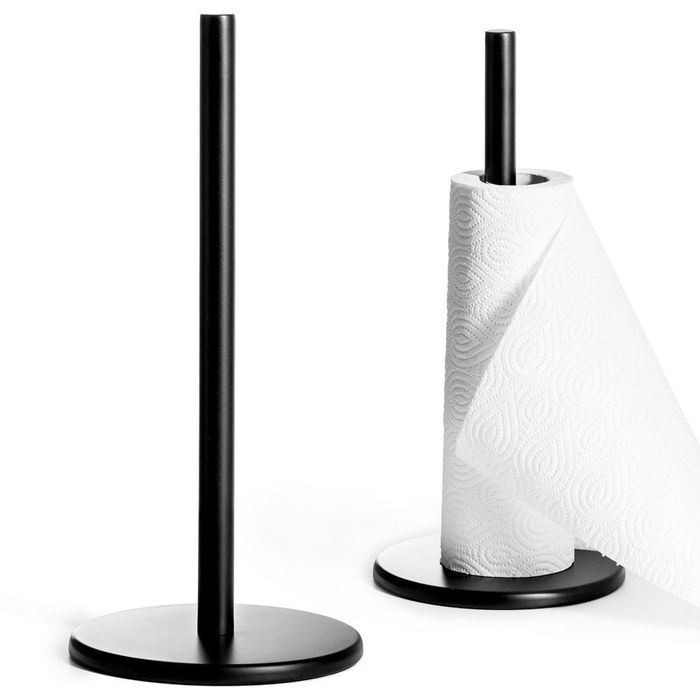 Stojak Na Ręcznik Papierowy Metalowy 33cm Czarny Loft Do Kuchni Nowoczesny Design Mebliva