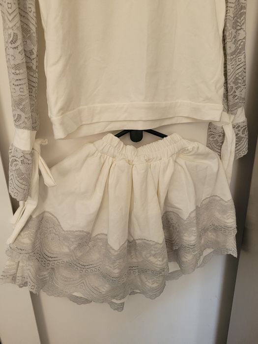 Bluza z kapturem i spódniczka S