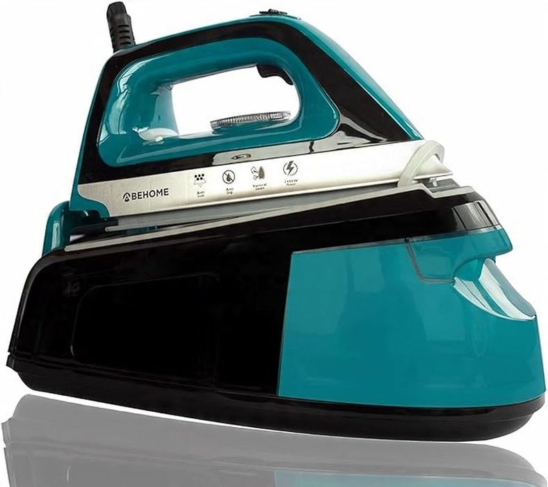 Behome Żelazko parowe Ciągłe ładowanie z płytą ceramiczną 2400 W 1,2 l