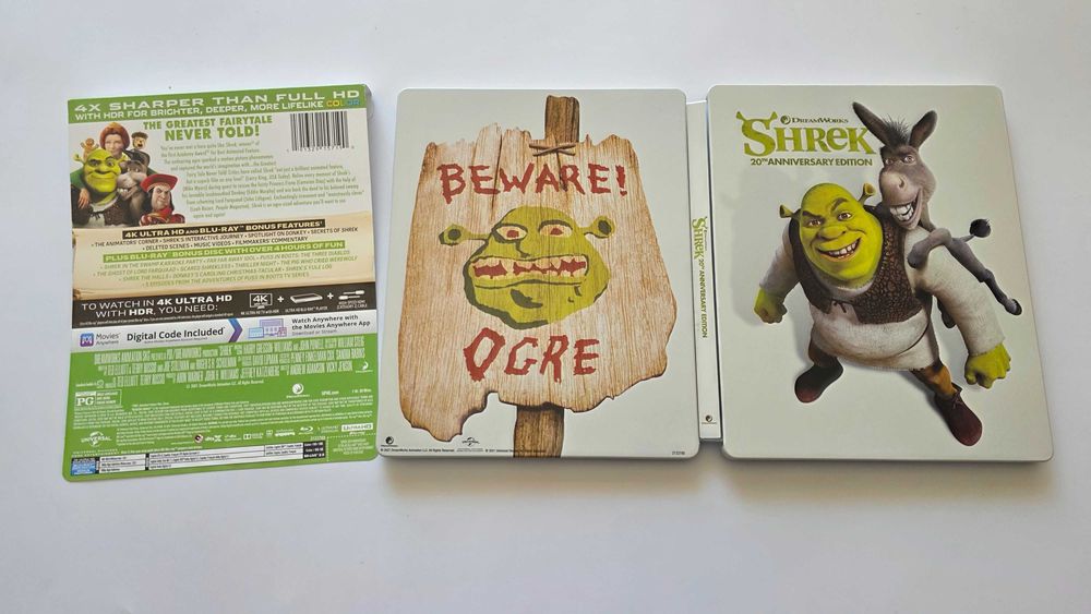 blu ray SHREK 4k steelbook