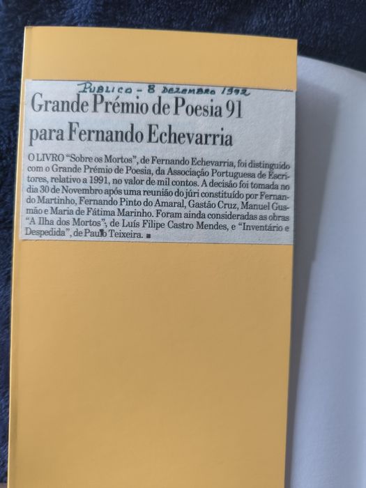 Sobre os mortos, de a Fernando Echevarría