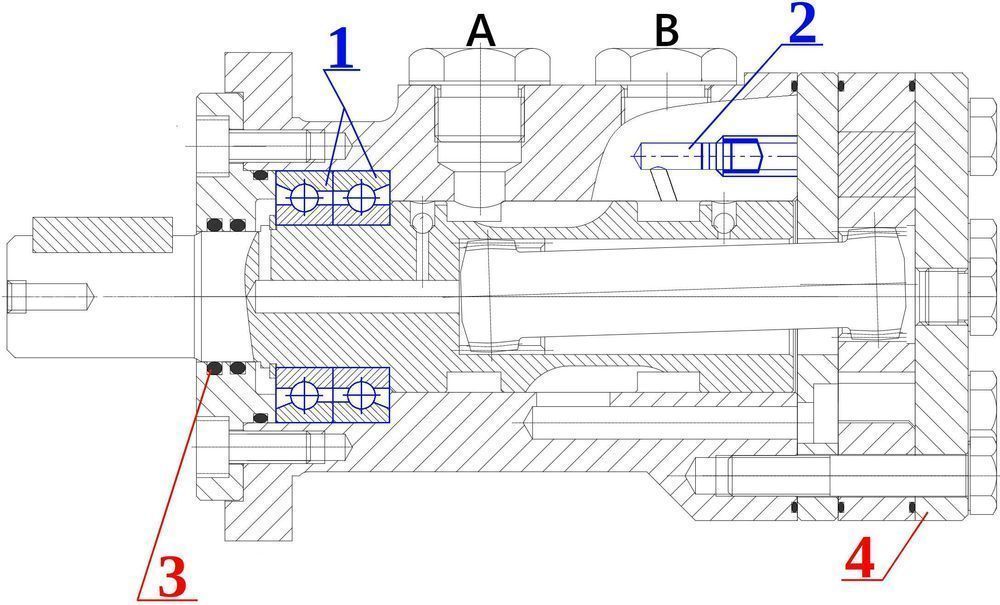 SILNIK Hydrauliczny GR3 315cm3 240 obr OMS SMS + Mocowanie [8815]