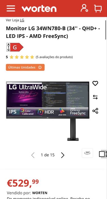 Monitor LG 34WN780-B (34'' - QHD+ - LED IPS - AMD FreeSync)64738225961857121