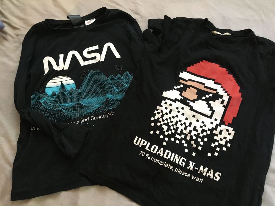 H&M Nasa, 146-153,10-12 lat koszulki 2 szt