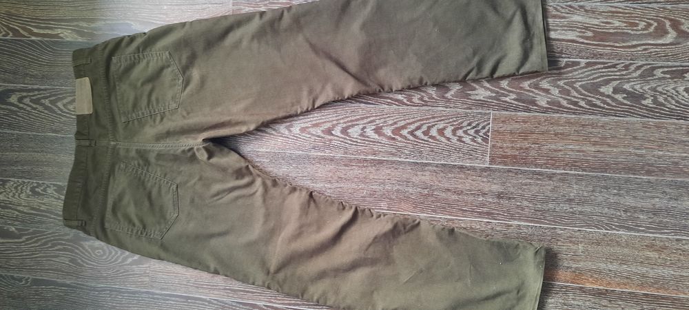 Spodnie H&M sztruks khaki W34 L32