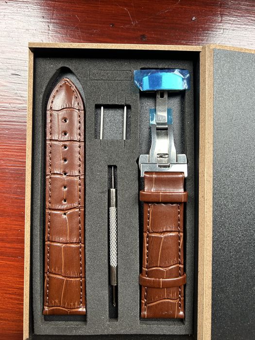 Pasek do zegarka 21 + 22 mm skóra Genuie Leather