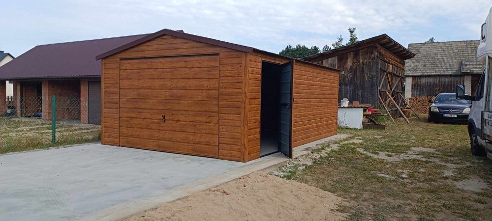 Garaz blaszak 6x5.80 orzech mat