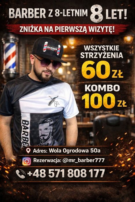 Profesjonalny barber | 8 lat doświadczenia | Promocja na start