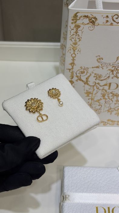 DIOR® Luksusowe kolczyki CD® ekskluzywna biżuteria kolczyki