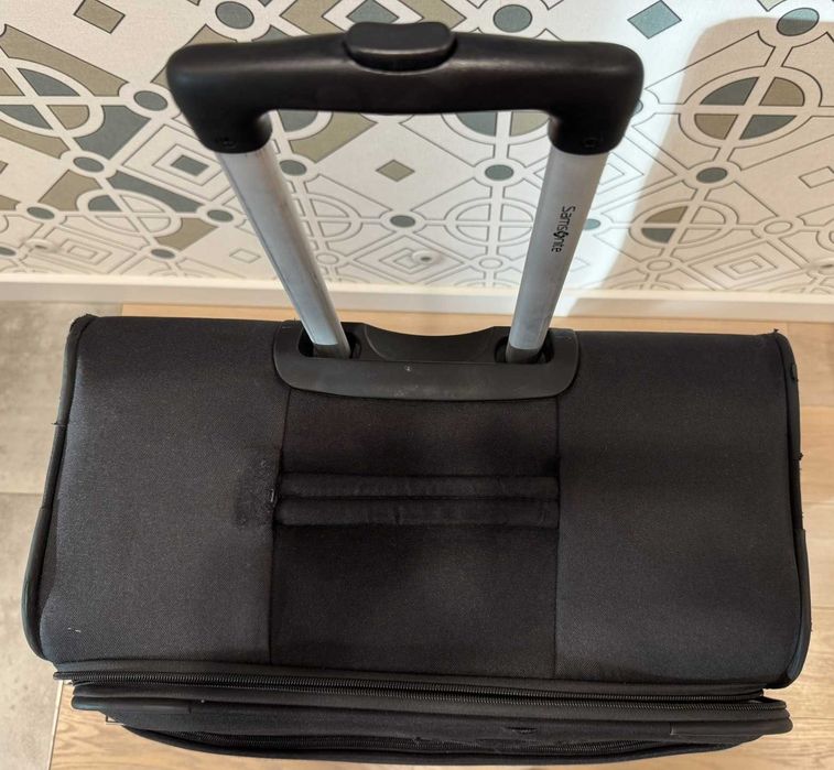 Walizka Samsonite Spinner duża czarna poliester 78cm 105 litórw