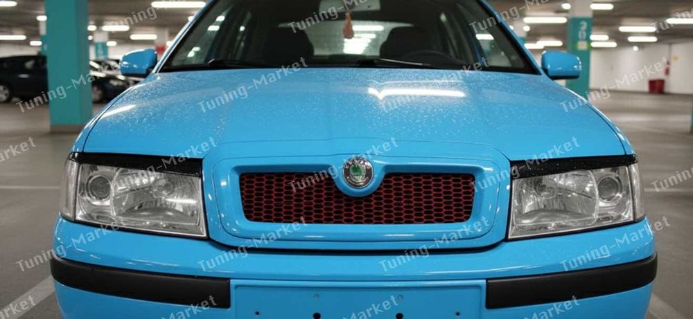 Накладки на фары Skoda Octavia Tour A4, A5, A7, реснички для Шкода Октавия Тур А4, А5, А7