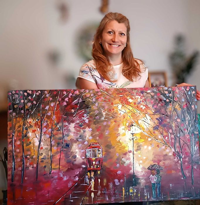 Óleo sobre tela, original: "O ELÉTRICO"