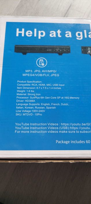 DVD плеєр MTDVD-10Pro HDMI USB RCA MIC програвач для телевізора двд плеер двд мтдвд плеєр для фильмів фильмов проигрыватель