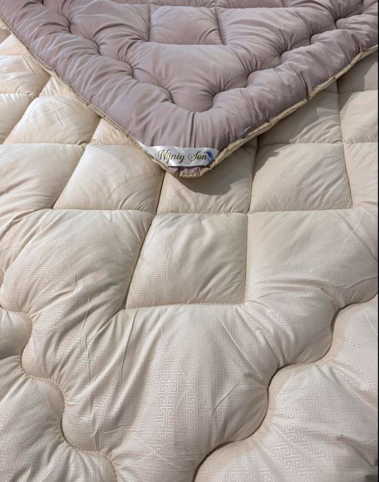 Тепла ковдра двоспальна  овеча вовна тёплое одеяло овчина 180 x 215