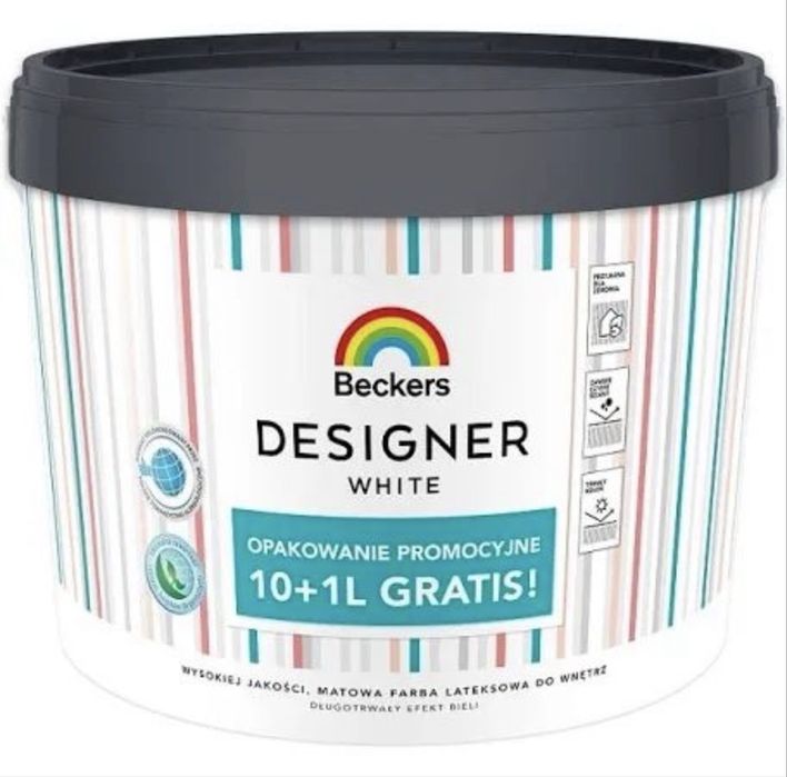 Farba Beckers Designer White 11l nowa biała