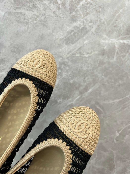 Chanel klasyczne baleriny z kolekcji plecionych espadryli