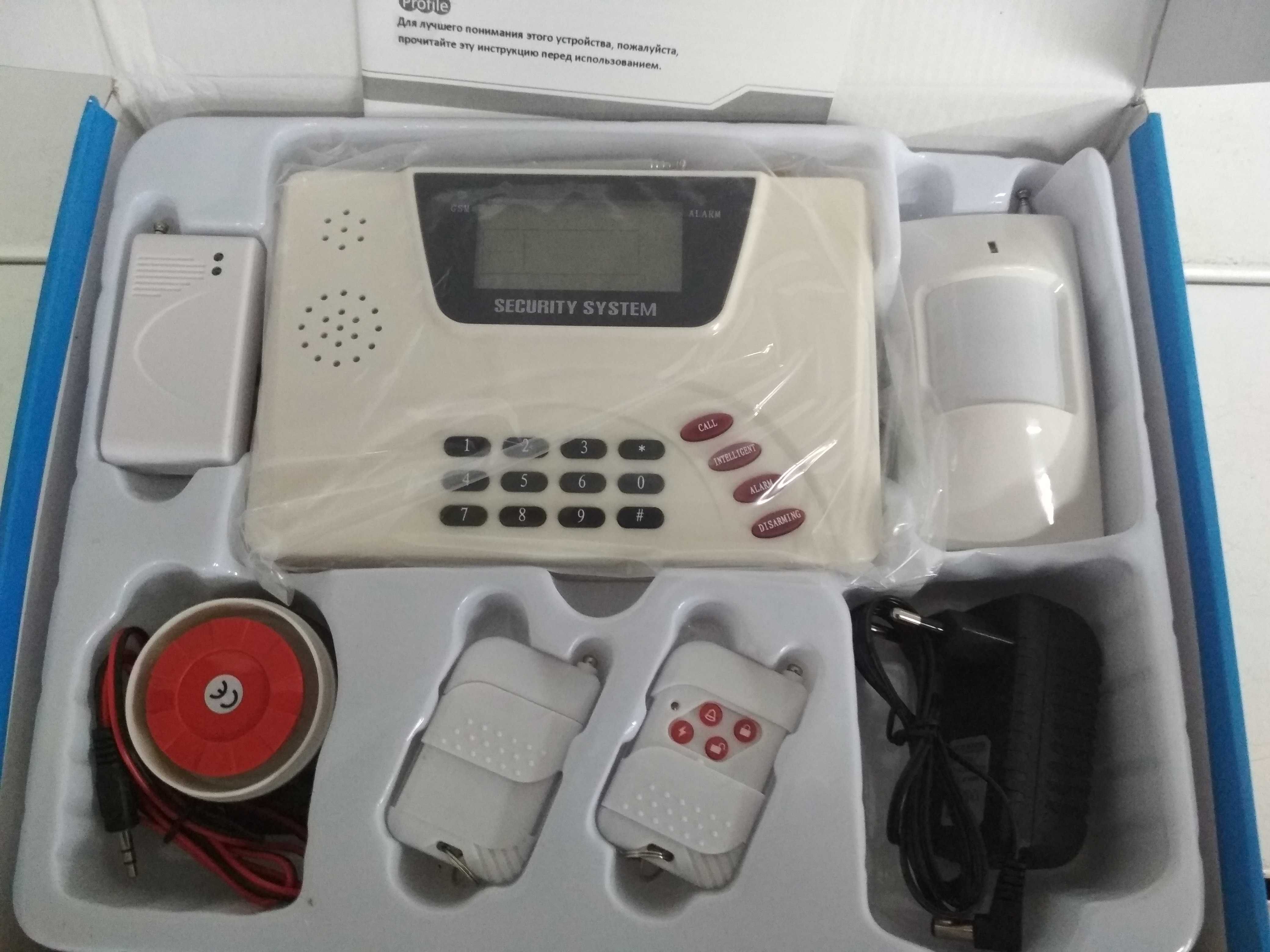 GSM Сигнализация с беспроводными датчиками в магазин, дом, гараж, офис ...