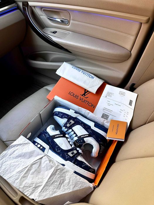 Кросівки Louis Vuitton Trainer Sneaker Blue Кроссовки Луи Витон 36-46