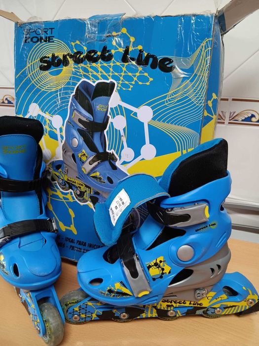 Patins em linha como novos