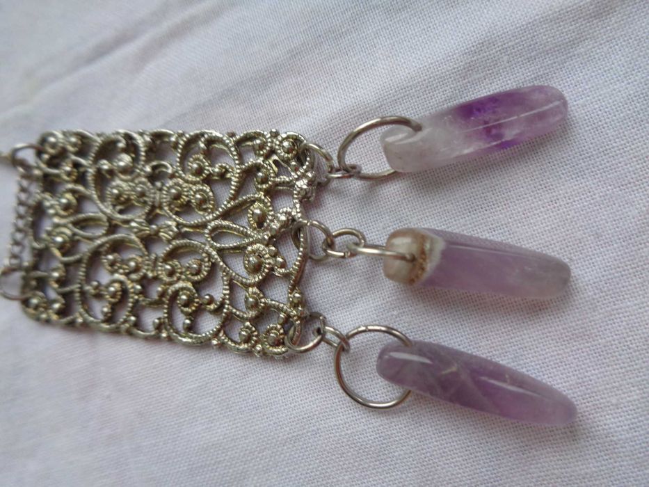 кулон 6см нат аметист цеп 58см