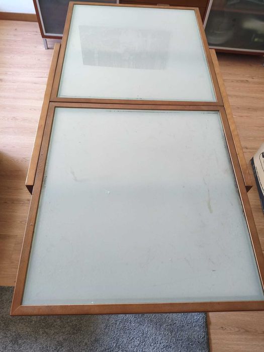 Mesa de jantar extensível em cerejeira + 4 cadeiras