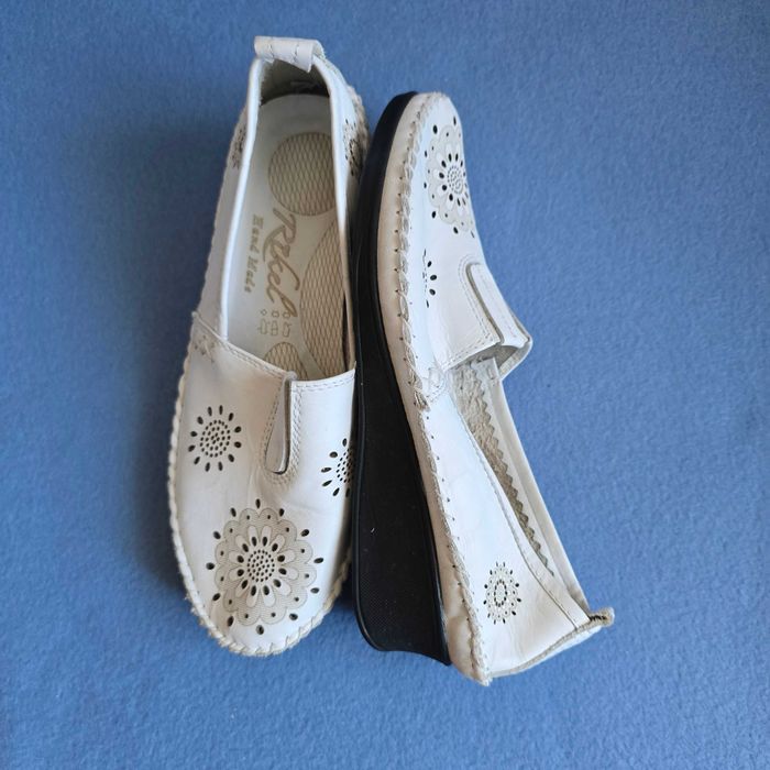 Skórzane Mokasyny Ażurowe Rikel Hand Made| Roz. 39