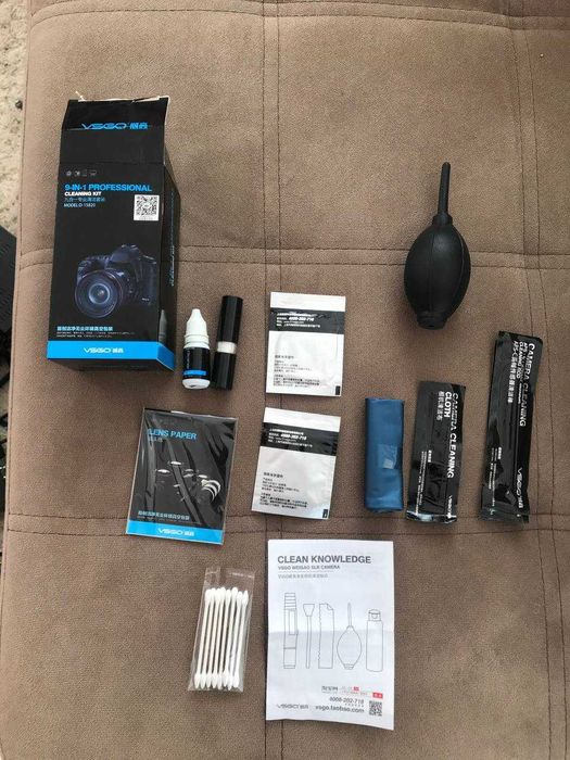 Набор для чистки оптики, линз, объективов 9в1