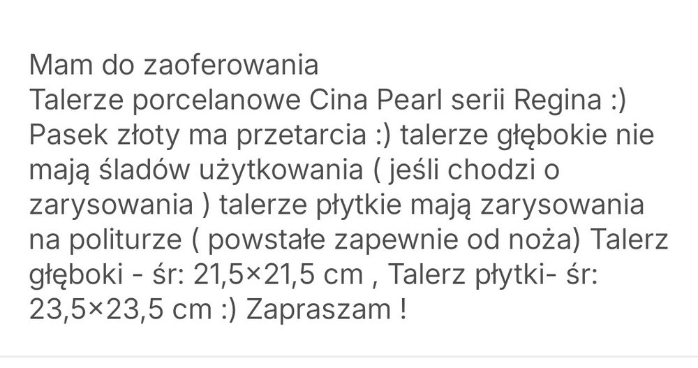Talerze porcelanowe   12 szt
