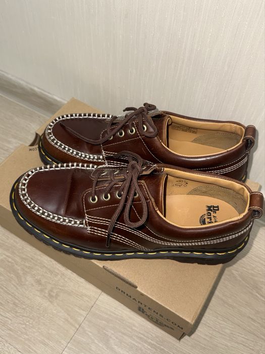 Шкіряні туфлі Dr. Martens Lowell, коричневі