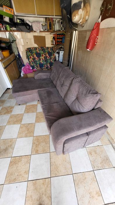 Sofá Chaise Long Cinza