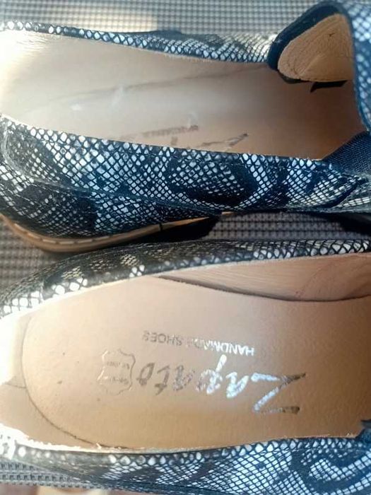 Półbuty mokasyny Oxfordki wężowe zapato rozmiar 36