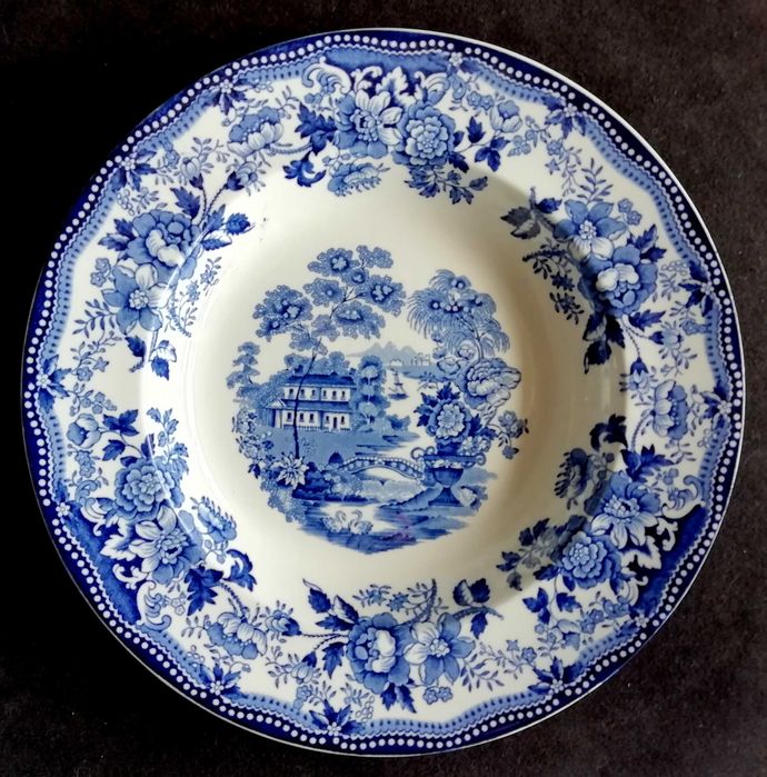 Tonquin Pratos de porcelana Inglesa Alfred Meakin (Sopa e Ladeiro)