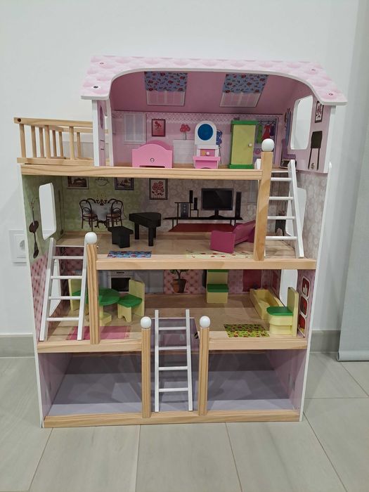 Casa de Bonecas 4 Andares com Acessórios