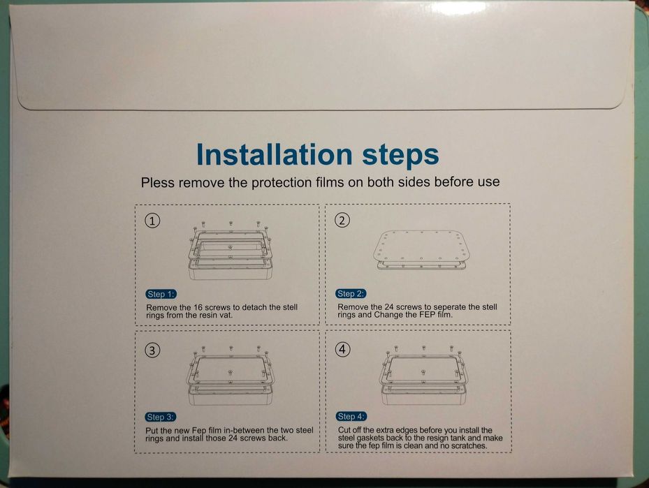 Плівка Sovol пленка для ванночки Anycubic Photon Mono X, Elego 260х200