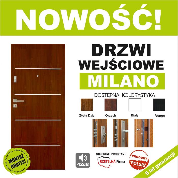 Drzwi zewnętrzne wejściowe do mieszkań z montażem