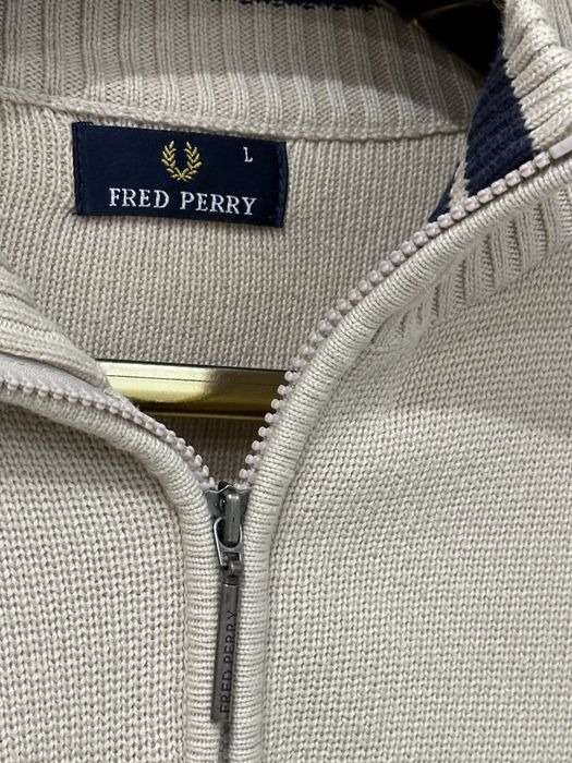 Vintage Fred Perry full zip heavy knit jumper