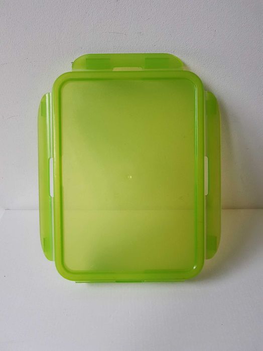 Potrójny silikonowy składany pojemnik na żywność lunchbox zielony