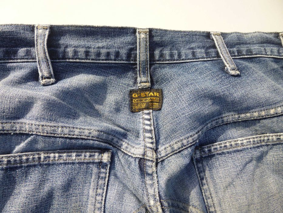 G-Star Jeans Elwood Raw Denim, blue destroyed, 33/32