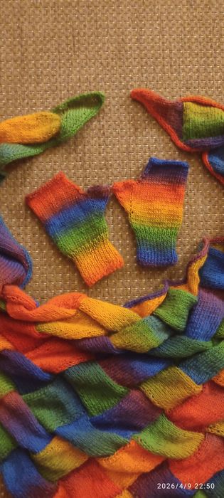 Chusta piękna tęczowa