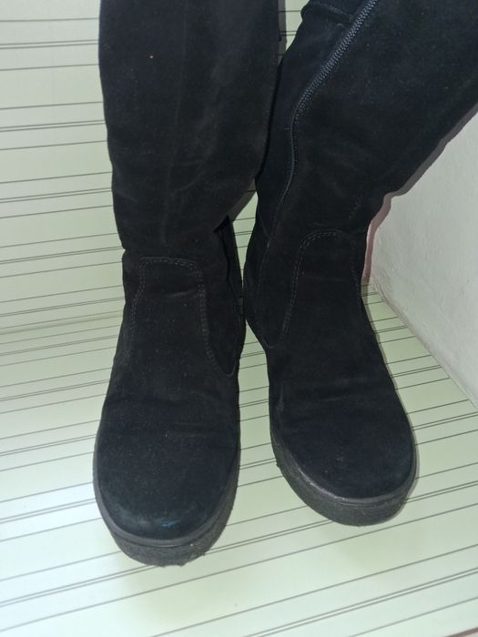 Жіночі зимові сапоги, замшеві, р.36